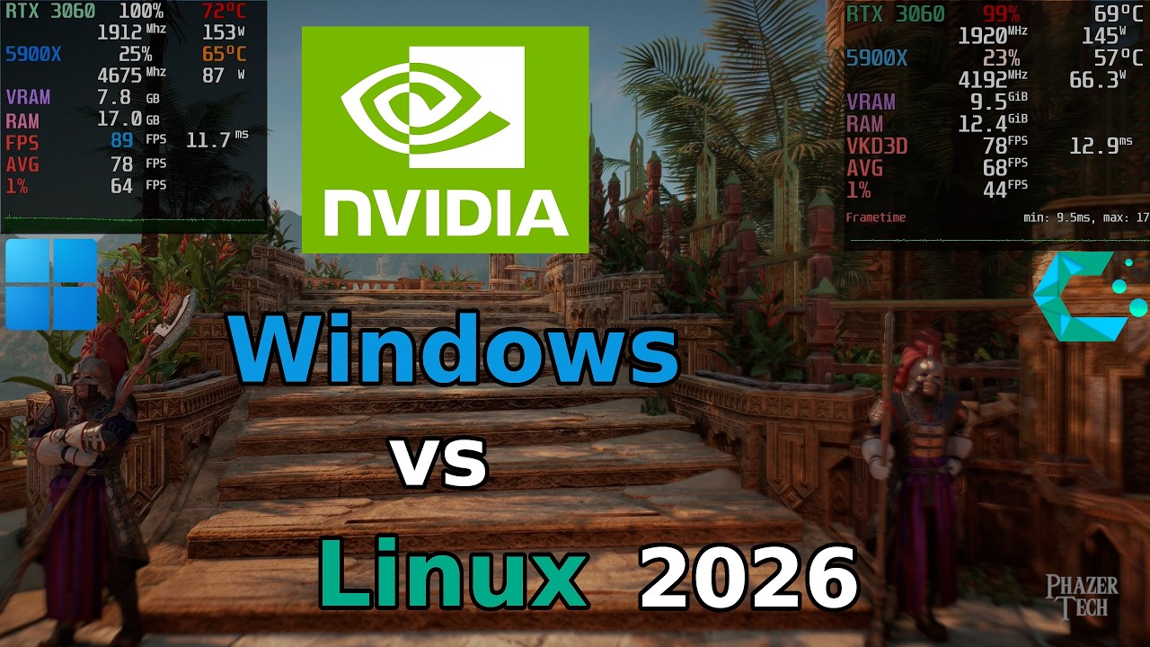 Тесты Nvidia в играх: Linux против Windows &mdash; стала ли производительность лучше в 2026 году?