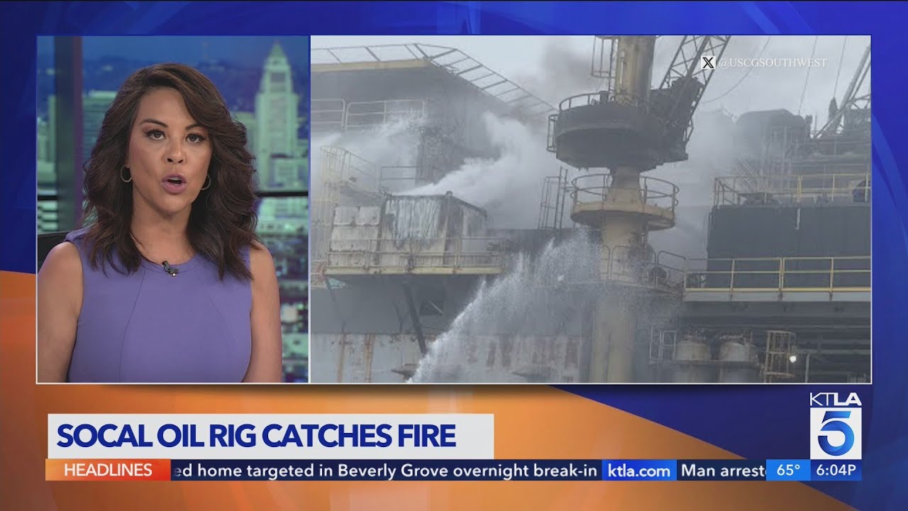 Workers rescued after offshore natural-gas rig goes up in flames near Santa Barbara