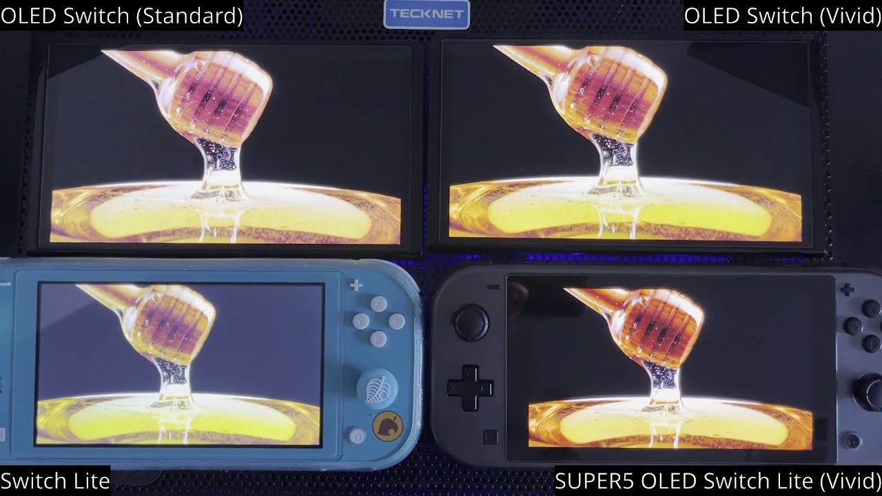 SUPER5 OLED Switch Lite vs | Side by Side Comparison