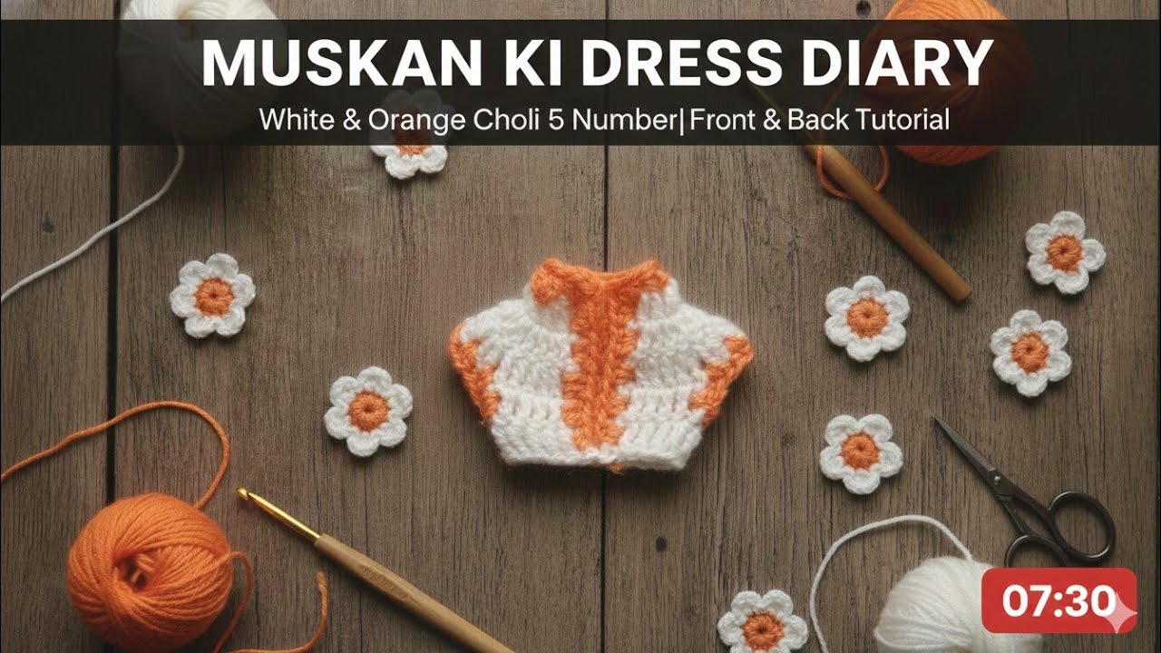 Crochet Choli for 5 no. Laddu Gopal / Kanhaji || Laddu Gopal Dress || 5 नंबर लड्डू गोपाल चोली