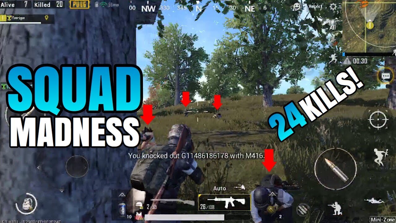 SQUAD MADNESS! | 24 Kills Solo VS Squad | PUBG Mobile