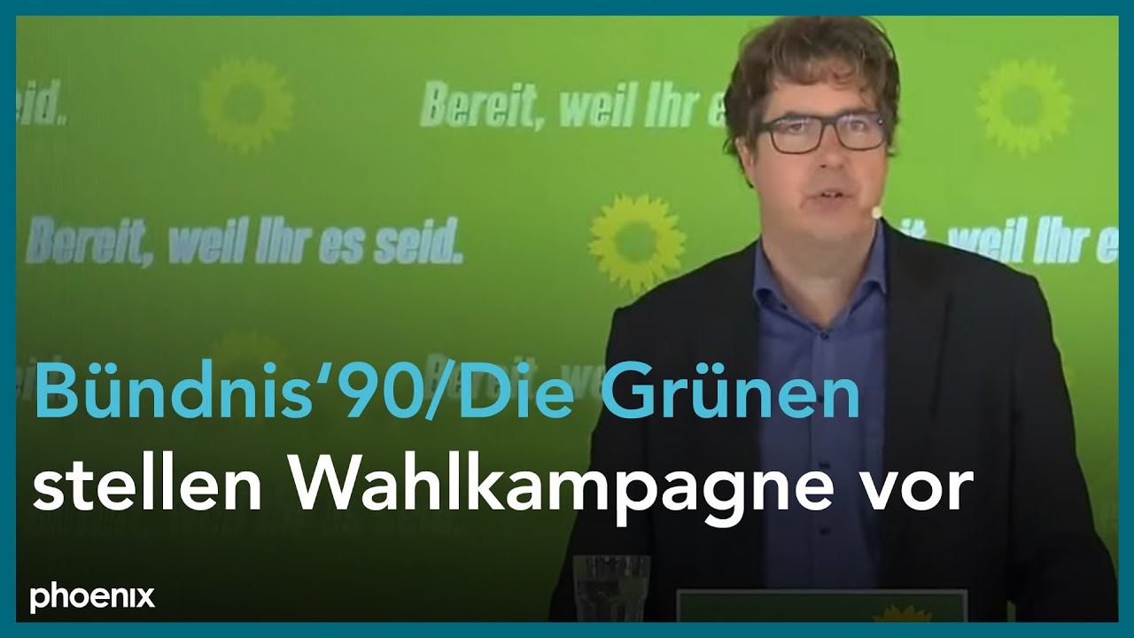 Michael Kellner mit der Vorstellung der Gr&uuml;nen-Wahlkampagne zur Bundestagswahl