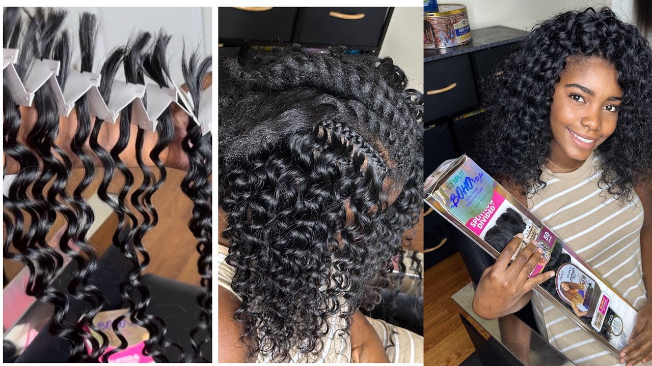 #590. TIME SAVER!!!! SPLITTED AND DIVIDED HUMAN HAIR; JANET COLLECTION, EZ SPLIT BOHO STYLE,