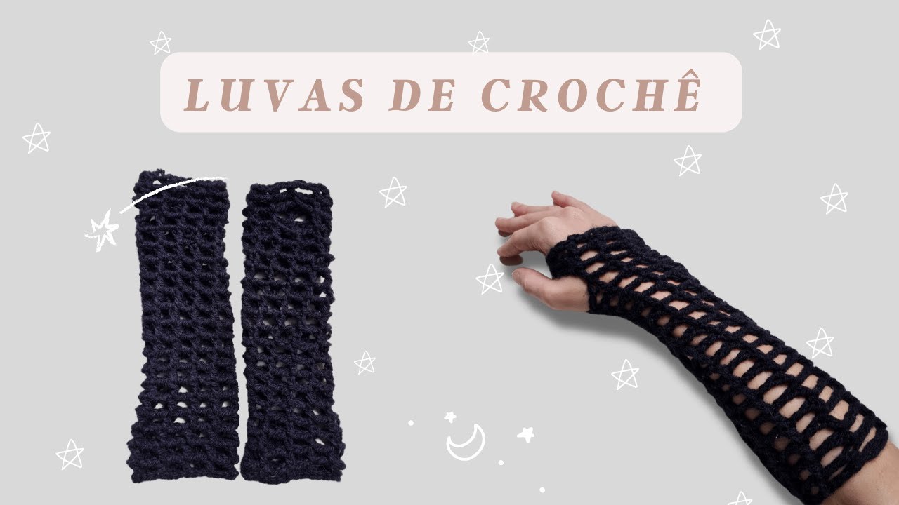 Luvas de crochê - tutorial passo a passo