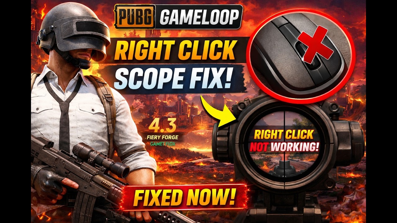 PUBG Mobile GameLoop Right Click Scope Not Working Fix | Right Mouse Button Scope Problem Solved