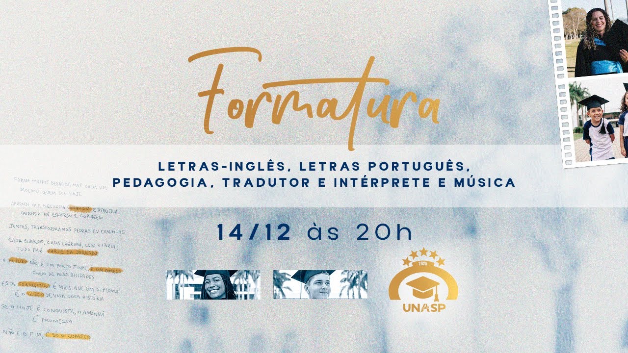 Letras Ing., Letras Port., Pedagogia, Tradutor e Intérp. e Música | UNASP campus Engenheiro Coelho