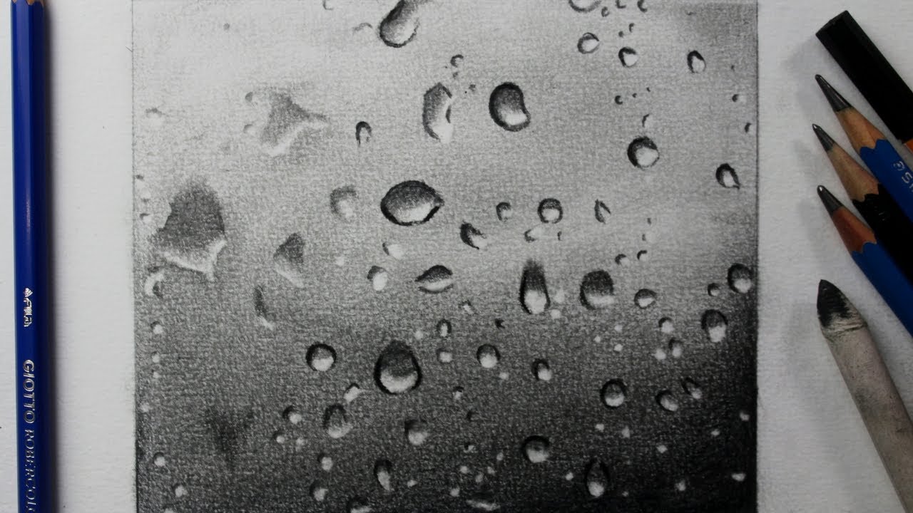 Como desenhar gotas de água no vidro da janela ( PASSO A PASSO - COMENTADO  ) - Atevaldo Novais