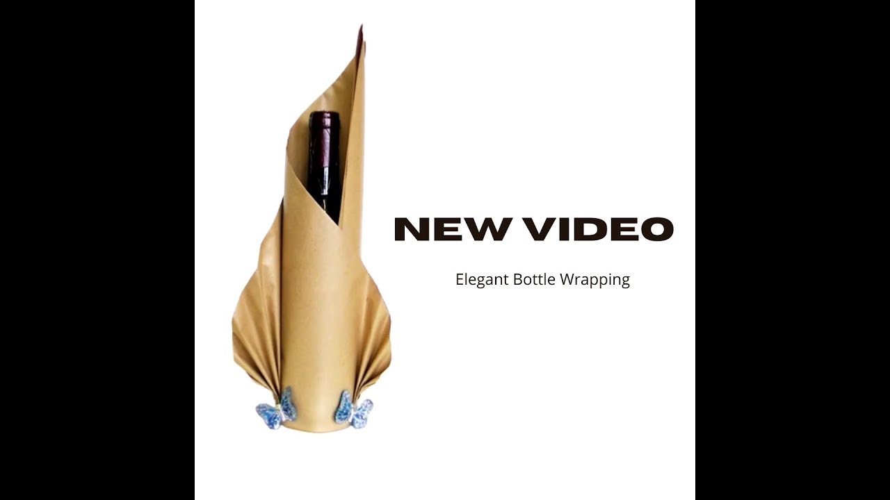 How To Gift Wrap A Bottle of Wine Tutorial