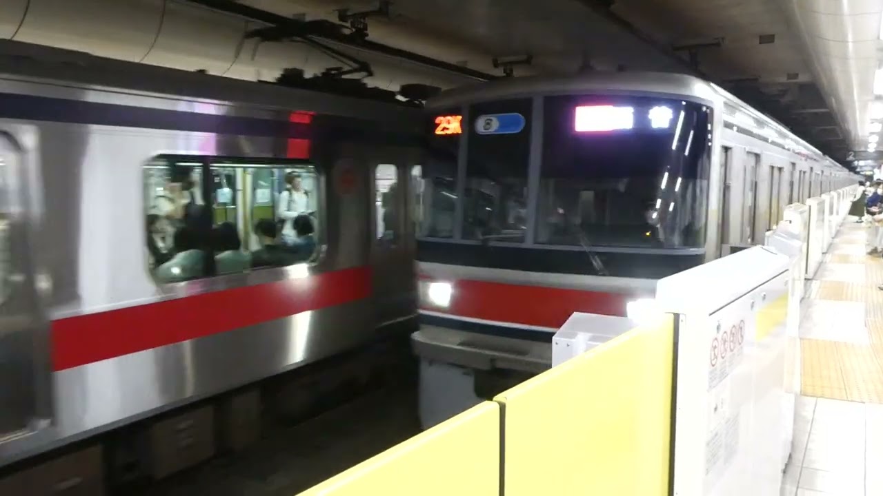 【フルHD】東急電鉄目黒線3000系(急行) 武蔵小山(MG03)駅停車