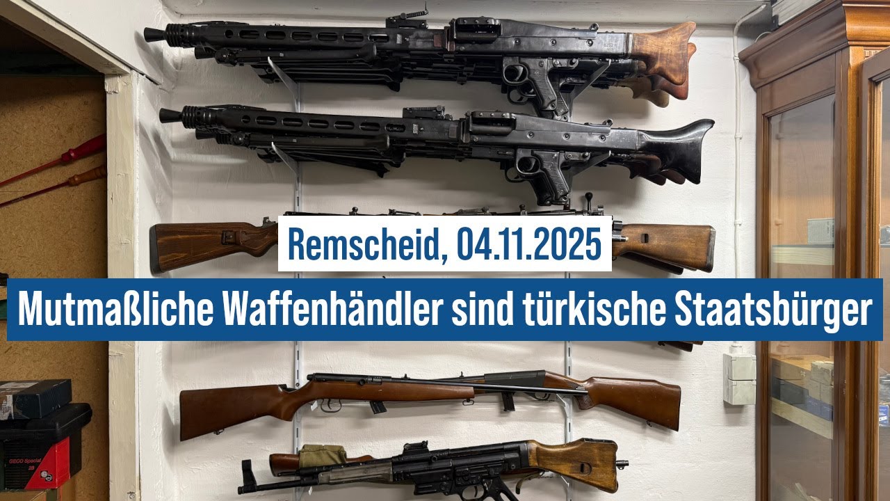 04.11.2025 #Remscheid 4. verborgener Raum mit #Kriegswaffen: Verkäufer sind türkische Staatsbürger