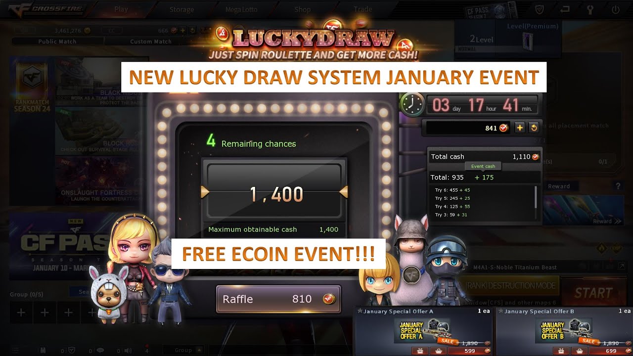 NEW LUCKY DRAW SYSTEM JANUARY EVENT CROSSFIRE PH