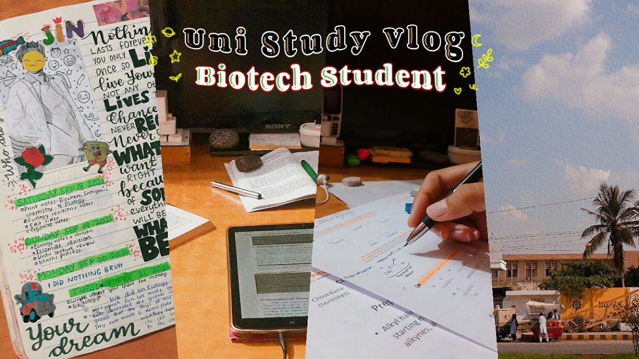aesthetic study vlog 👩‍🔬 // Biotechnology student // University life in Pakistan 🇵🇰