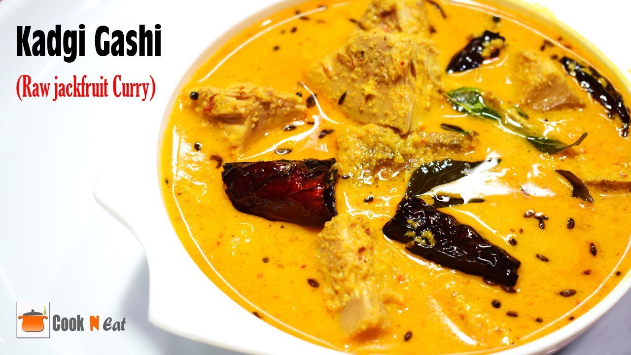 Kadgi Gashi | Raw Jackfruit Chana Curry | Halasina Kayi Gasi | Konkani Recipe | Cook N Eat