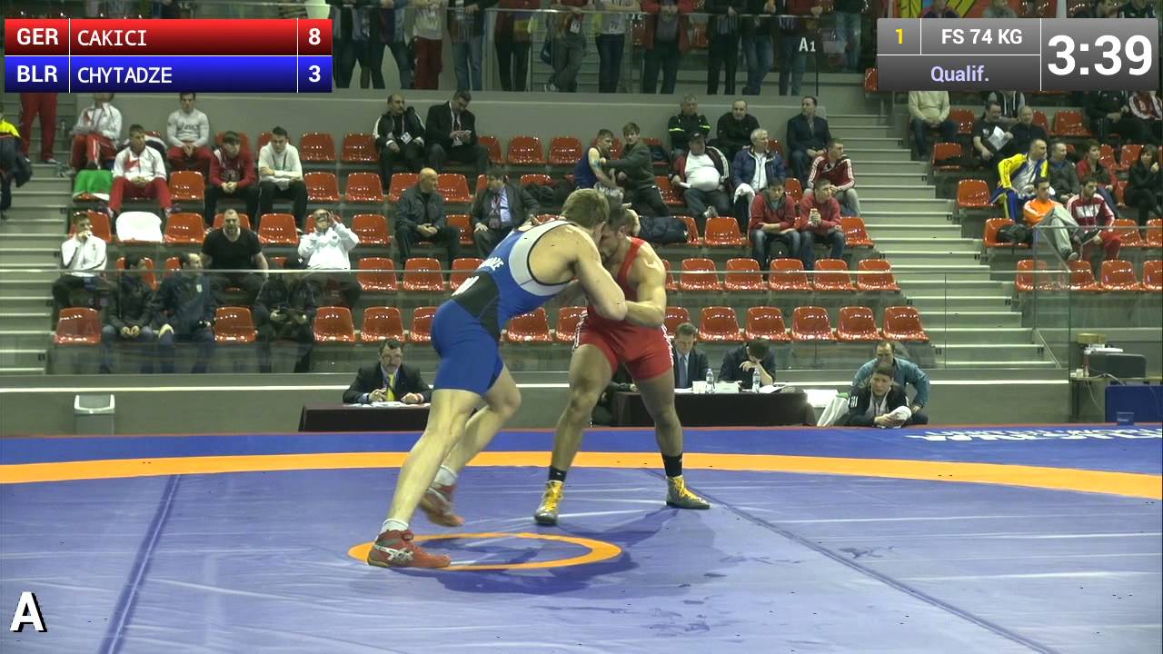Qualification FS - 74 kg: Kubilay CAKICI (GER) df. Raman CHYTADZE (BLR), 10-6