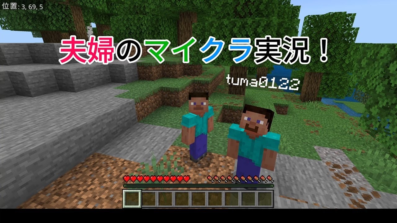 【マイクラ】Part1夫婦のマイクラ実況スタート！