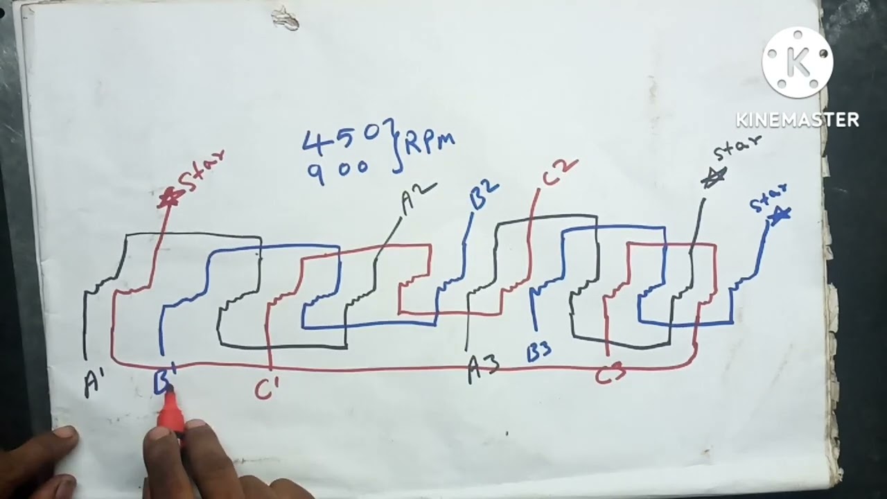 ek winding mein do RPM 450 and 900 RPM  how to make?