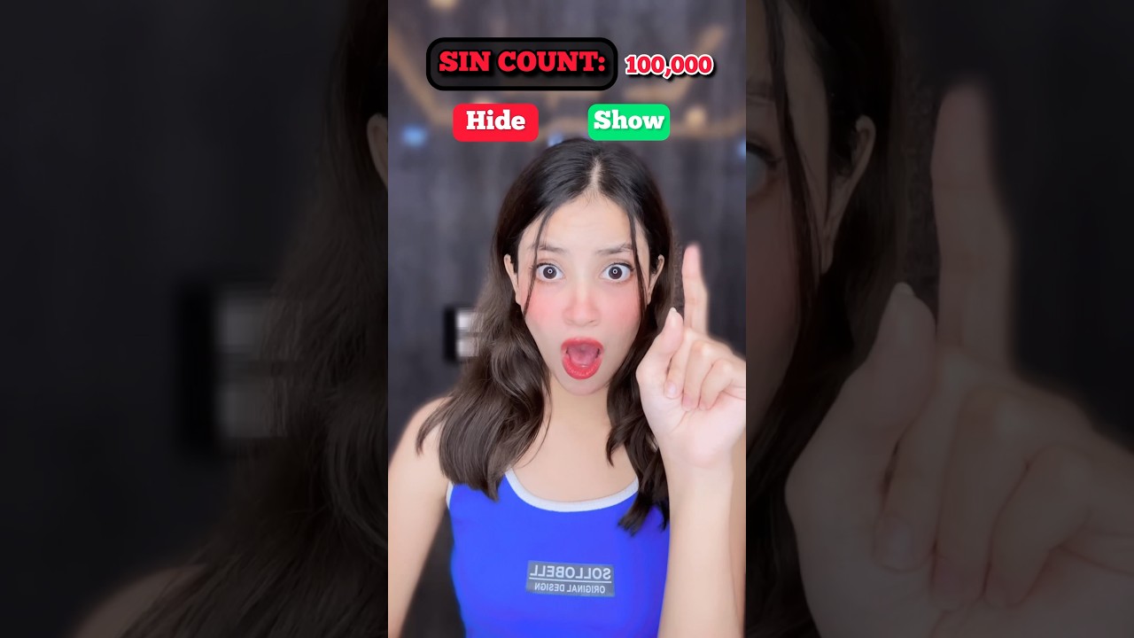 Your sin count appears above your head🤫#shorts #funnyshorts #youtubeshorts