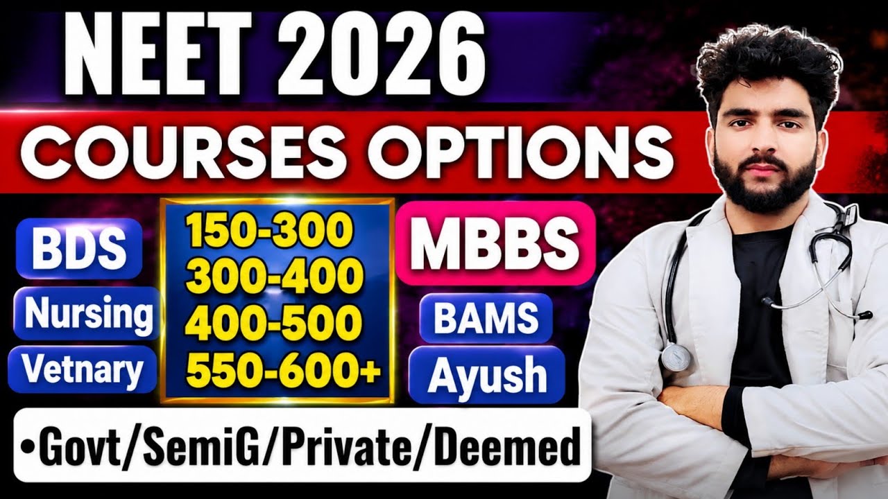 Neet 2026 Expected Cutoff|Low Marks in Neet MBBS BDS AYUSH BAMS| Which Course at How many marks?
