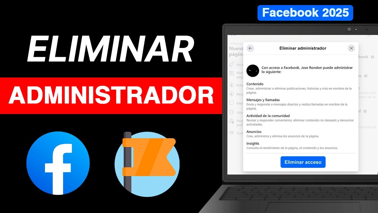 Cómo ELIMINAR un ADMINISTRADOR de mi PÁGINA de FACEBOOK (2025)