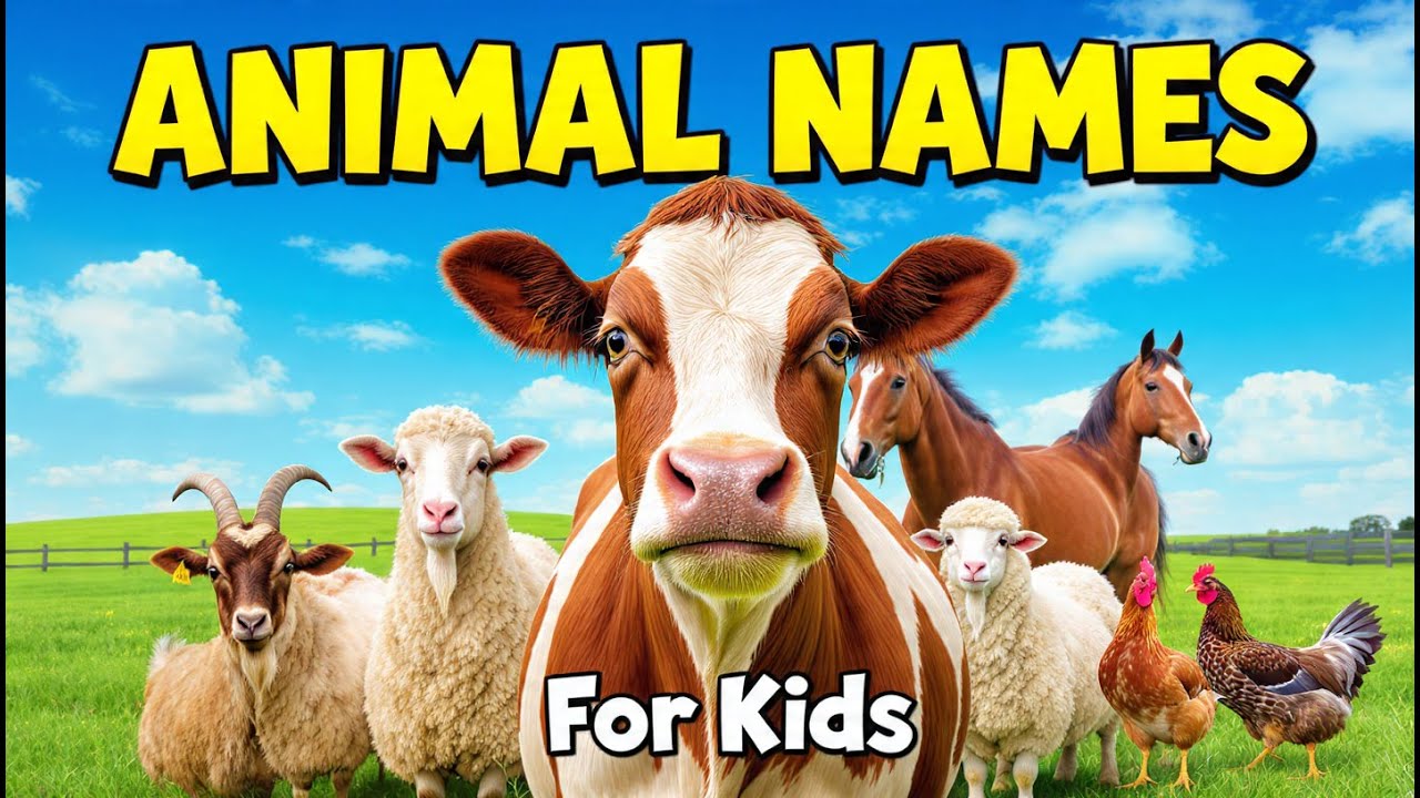 Farm Animal Names for Kids | Learn Animals with Real Images | KK Smart Kids