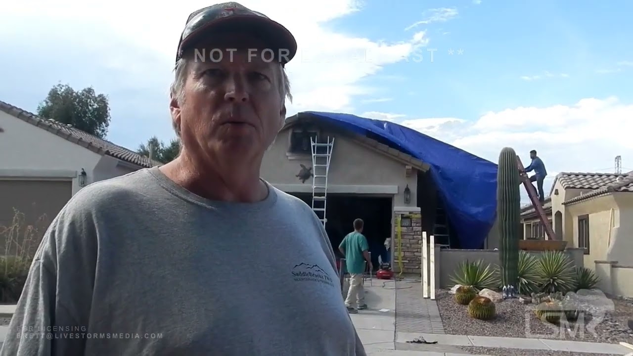 07-13-2022 Tucson, AZ - Home Hit by Lightning During Monsoon-Total Loss-Neighbors Interview