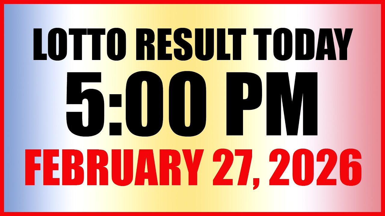 Lotto Result Today 5pm Draw February 27, 2026 Swertres EZ2 PCSO
