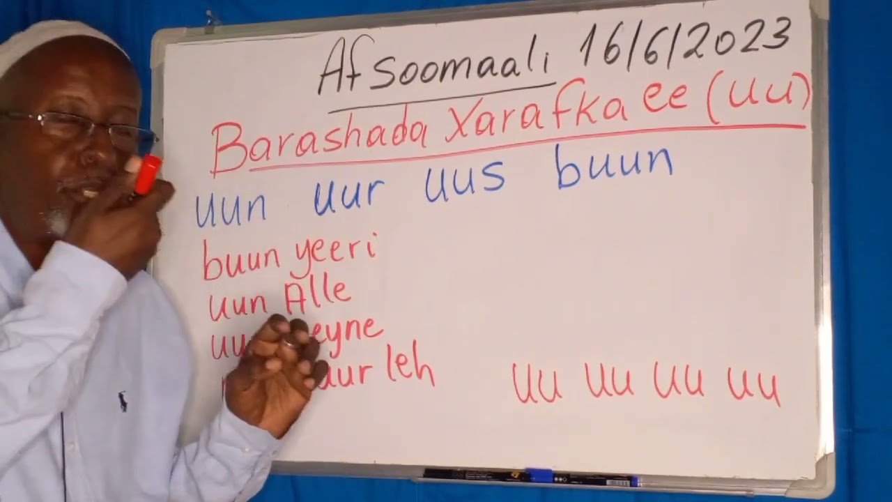 Af soomaali:Barashada Xarafka ee (uu).