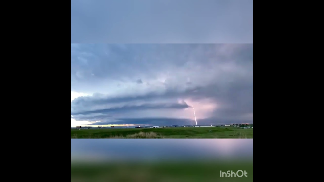 supercell thunderstorm, lightning, hailstorm