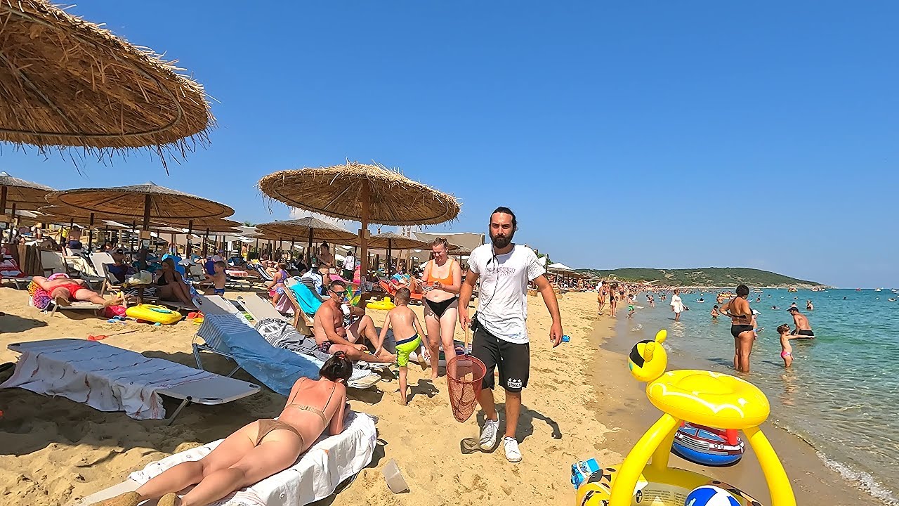 🇬🇷 Sunny Day at Kavala Beach 🏖 Greece beach walk