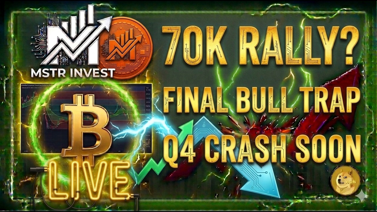 FINAL 70K BITCOIN BULL TRAP? Preparing For End of Bitcoin Bear Market! Bitcoin Dogecoin MSTR LIVE