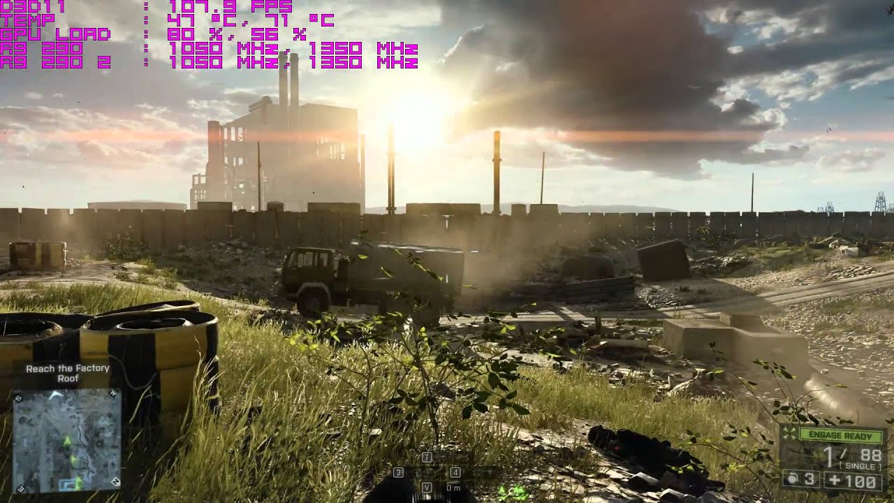 R9 290 Crossfire Battlefield 4 1920x1080