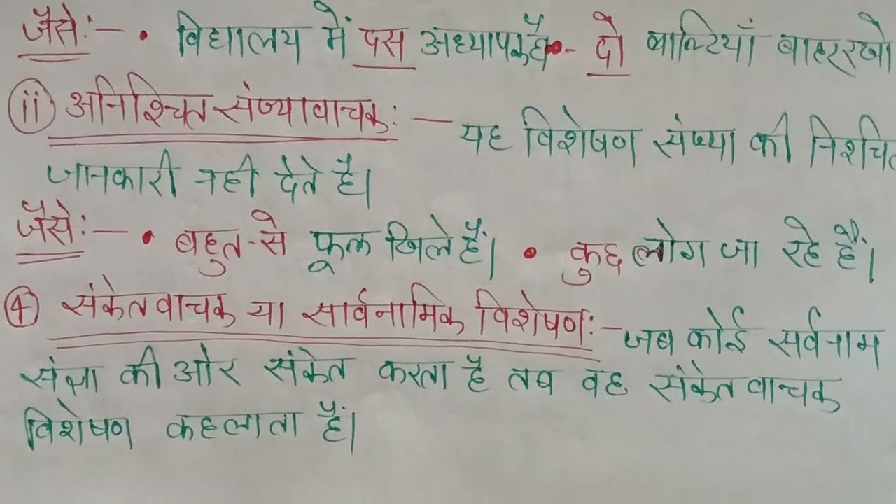 Hindi Grammer Visheshan