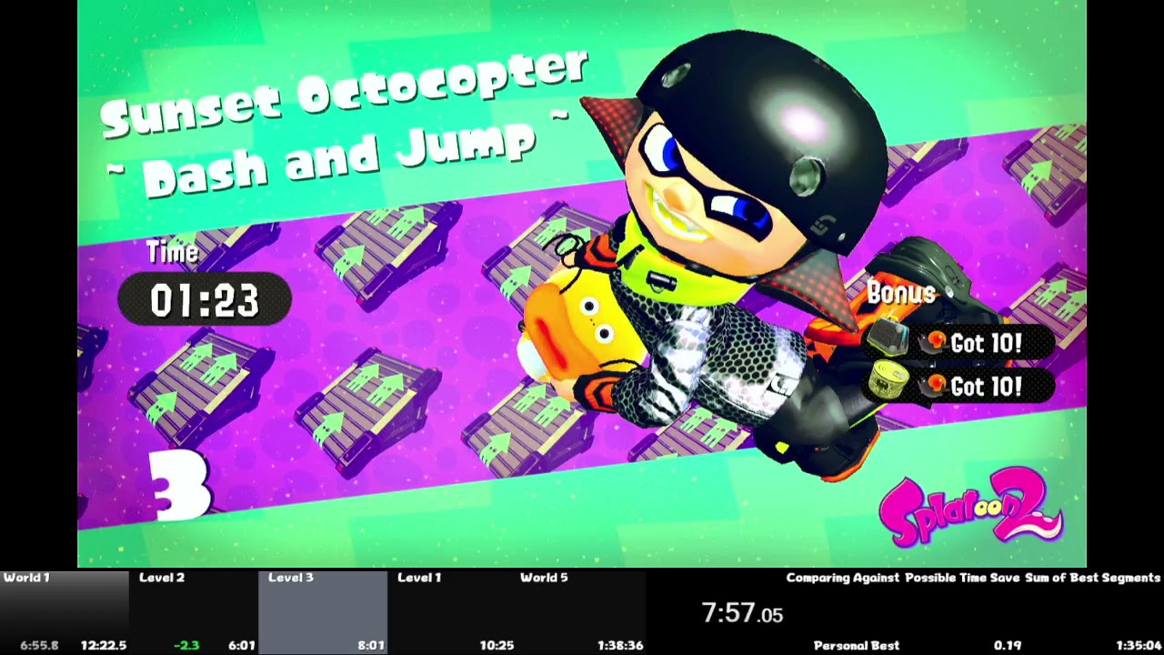 Splatoon 2 Any% (Hero Mode) Speedrun in 1:37:50
