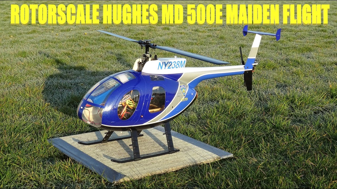 ROTORSCALE HUGHES MD500E MAIDEN FLIGHT