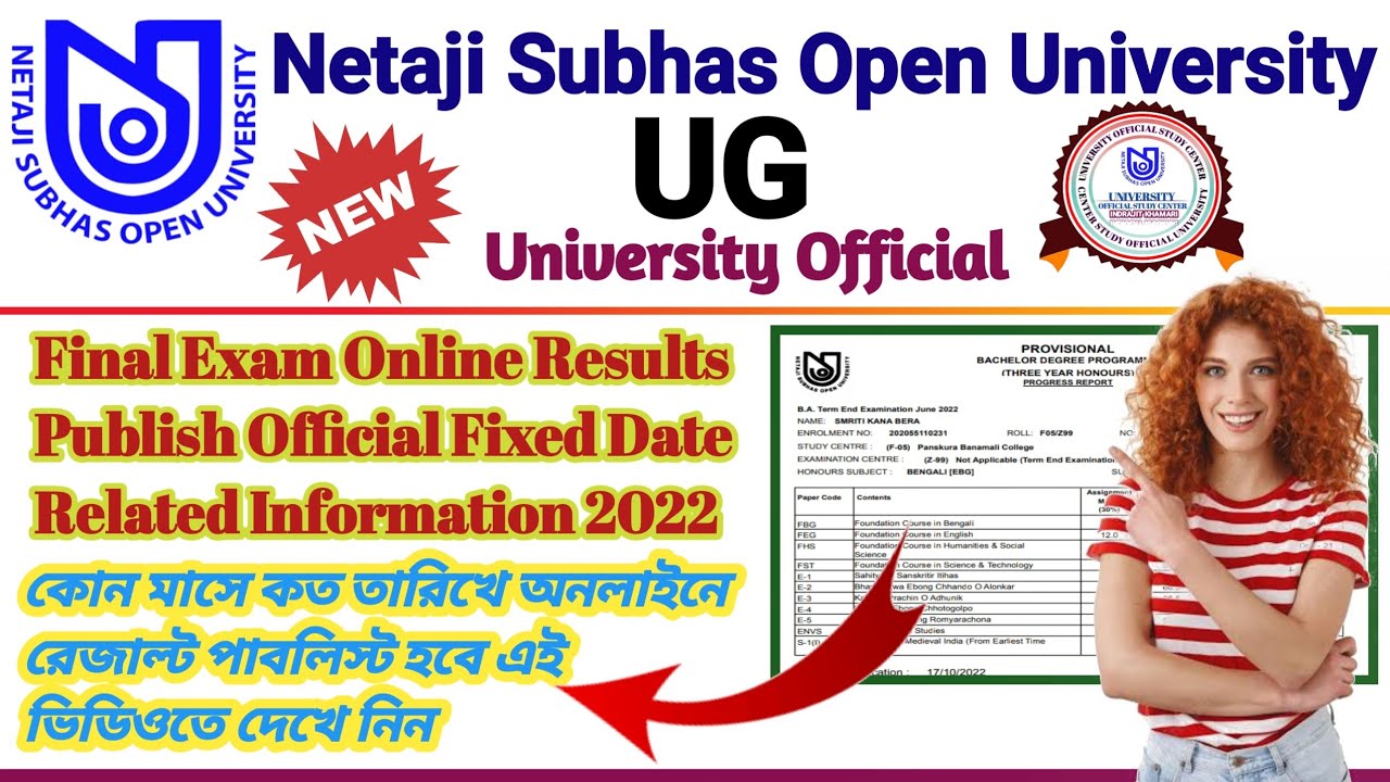 NSOU UG Online Final Exam Result Release Date Official Information 2022