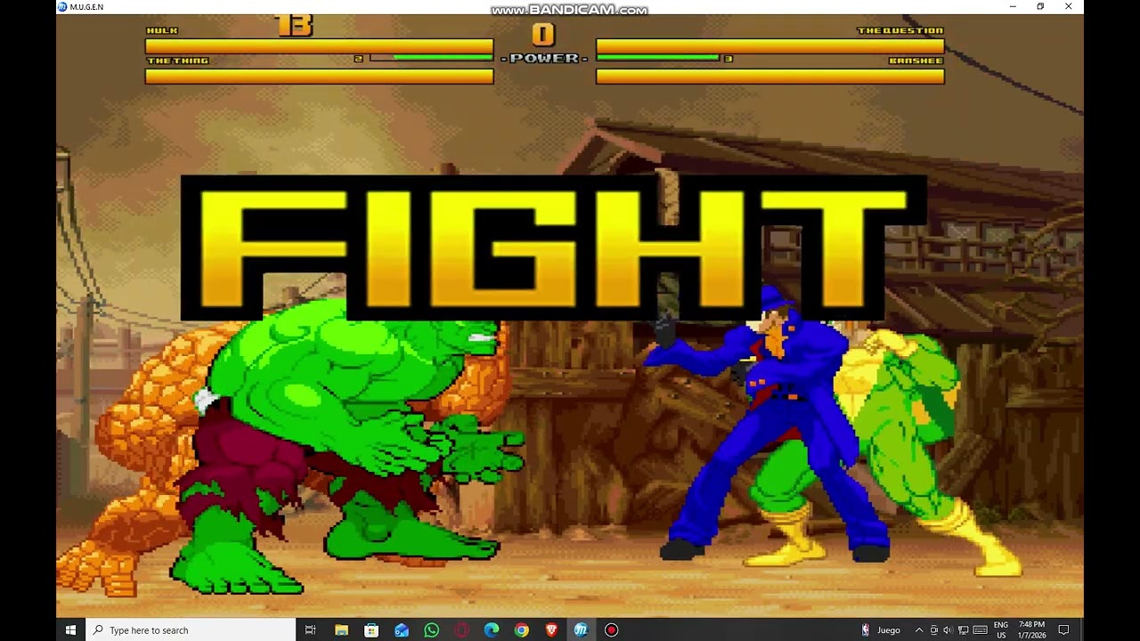 HULK AND THE THING SURVIVAL MATCH.