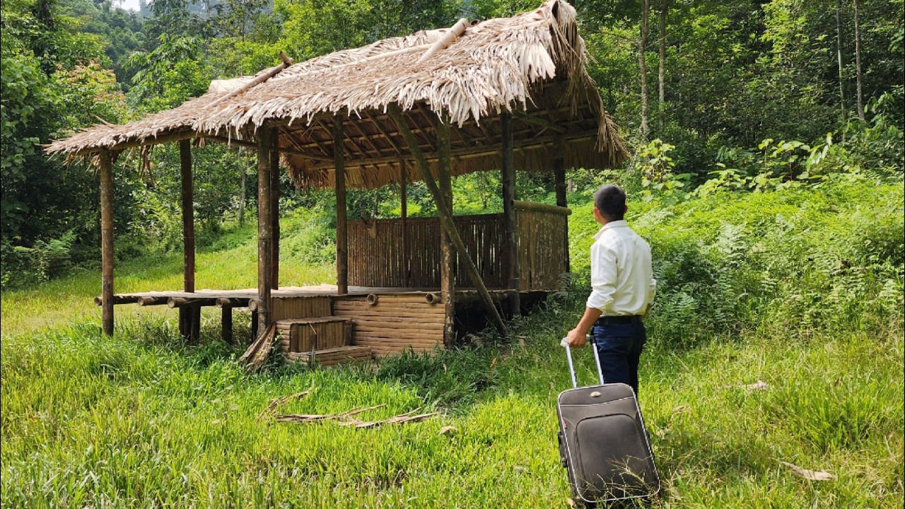 ATIMELAPSE: The process of building a dream home in the countryside all by yourself.