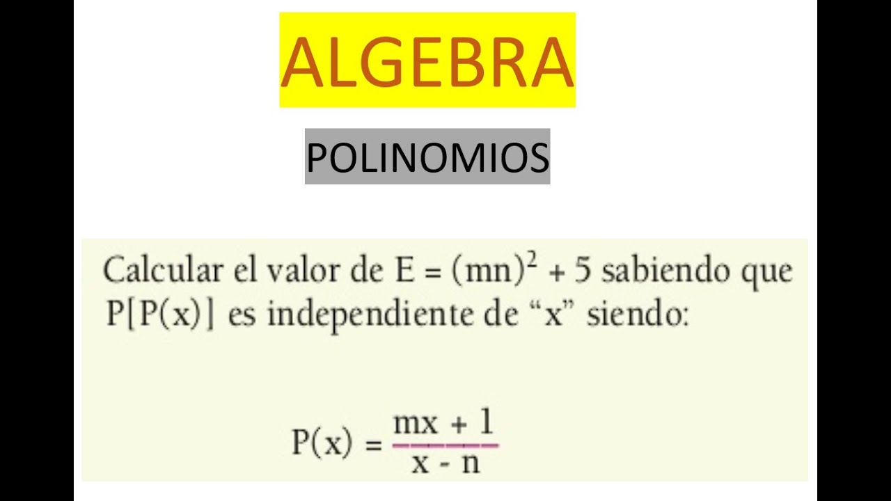 Polinomios ALGEBRA