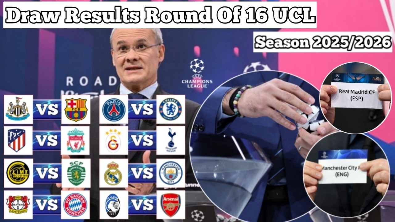 Champions League Round Of 16 Draw Results For The 2025/2026 Season