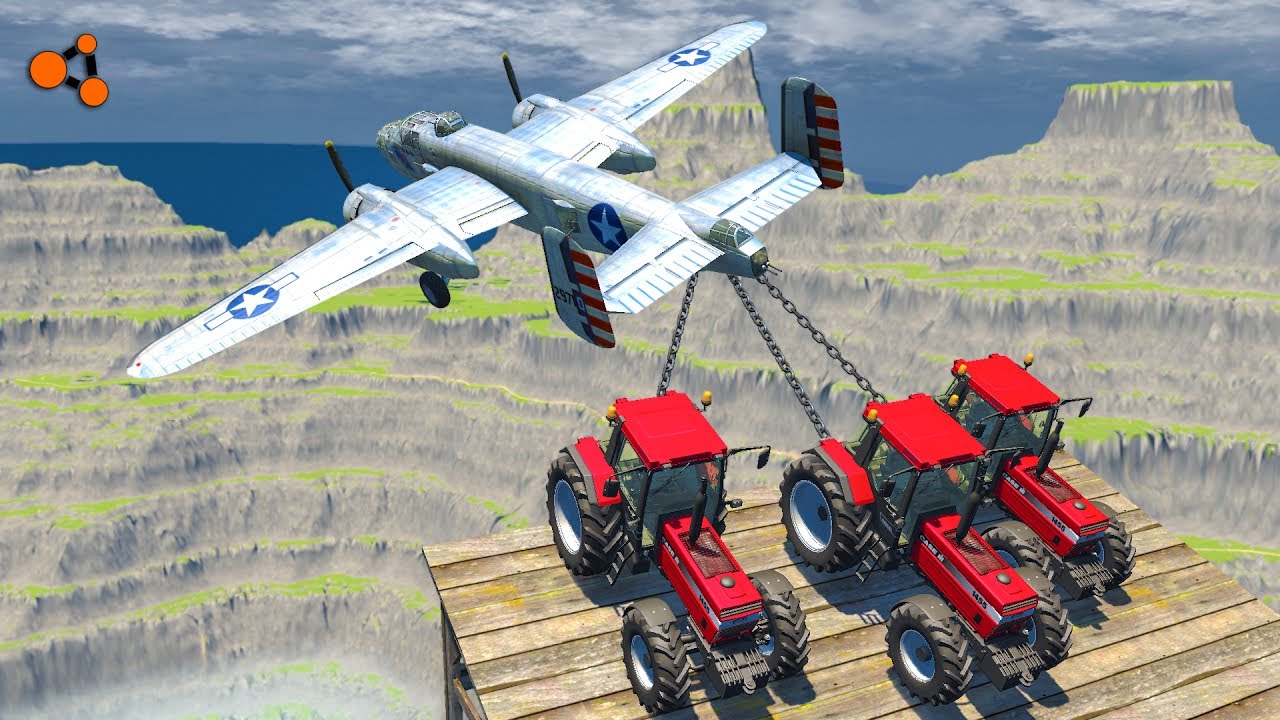 Beamng drive - Tug of War vs. Plane Crashes