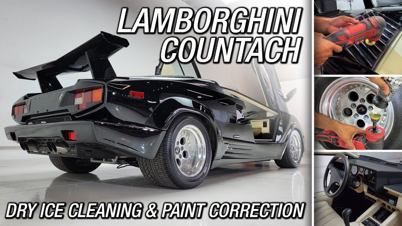Lamborghini Countach 25th Anniversary Edition Black Paint Correction