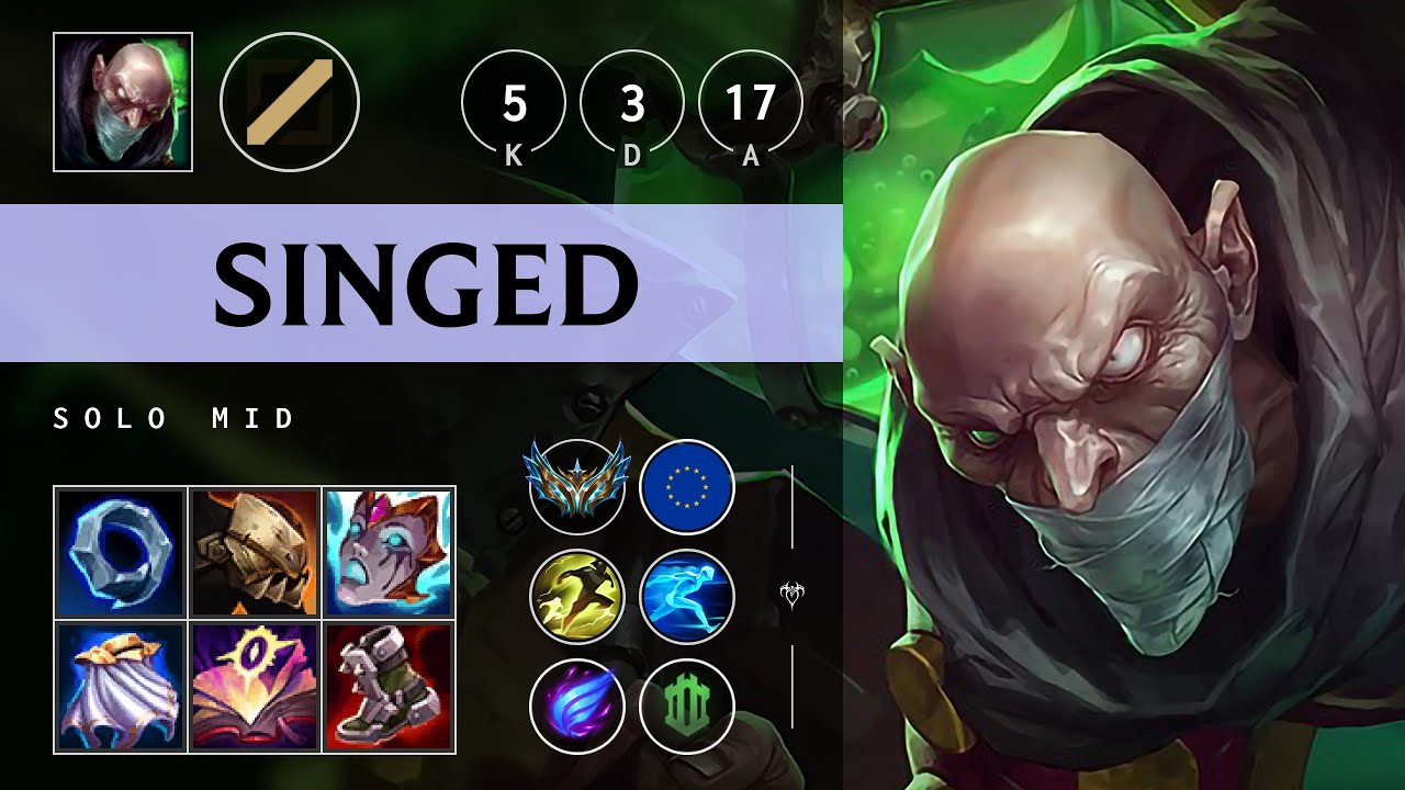 Singed Mid vs Corki - EUW Challenger Patch 25.16