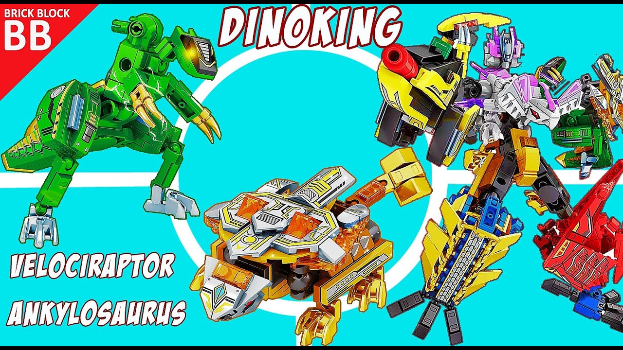 Speed Build Dinoking !! (part 2) ⚡️ Unboxing & Assembly Lego Transformers combiner Sembo Block 6in1