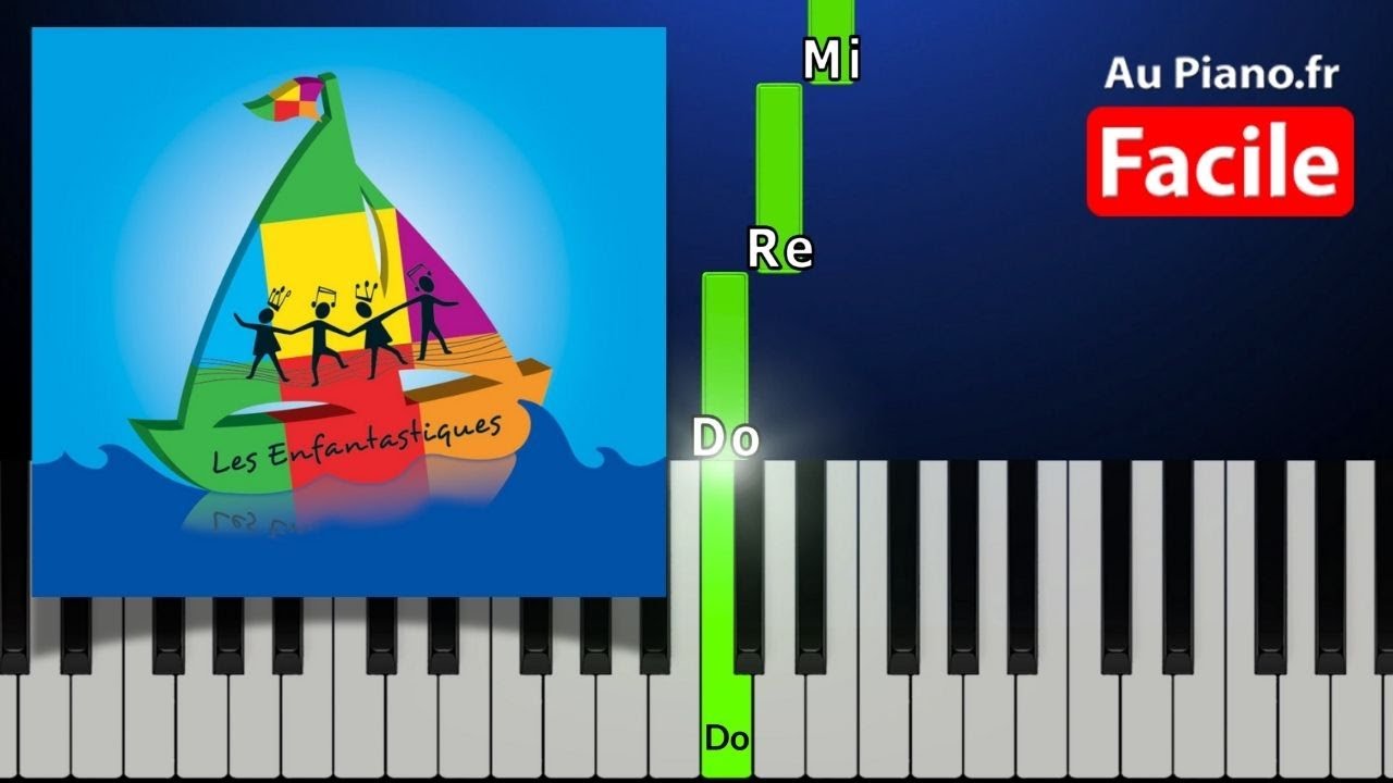C&rsquo;EST DE L&rsquo;EAU &ndash; Les Enfantastiques | Piano Tuto Facile + Karaok&eacute; Avec Paroles