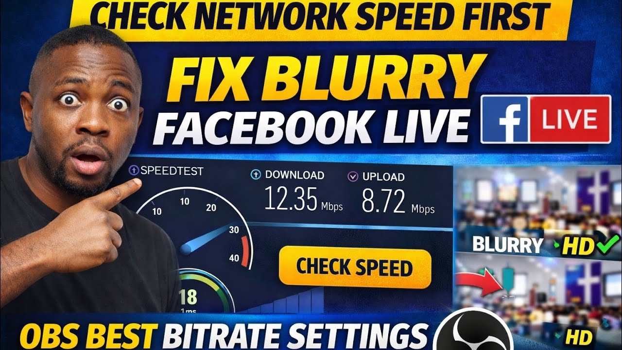 OBS Tutorial: How to Check Network Speed and Improve Facebook Live Quality @gpemedia #trendingnow