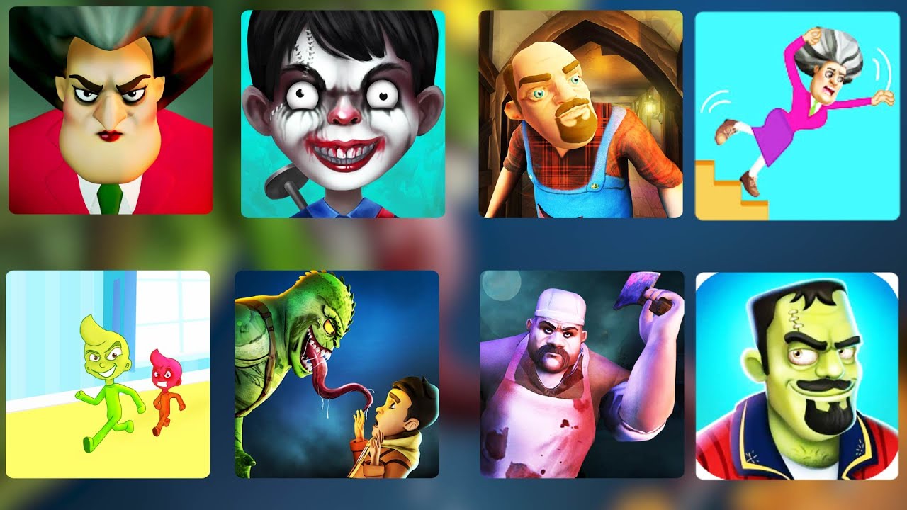 Страшная игра Caught Battle от Z&K Game - Страшный ребенок, страшный учитель 3D Страшный незнаком...