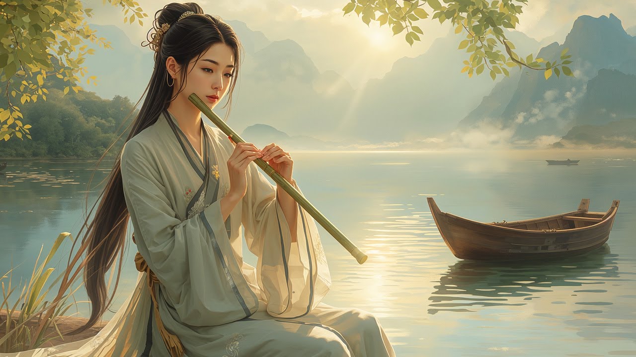 Peaceful Night Chinese Music | Bamboo Flute Erhu Guzheng