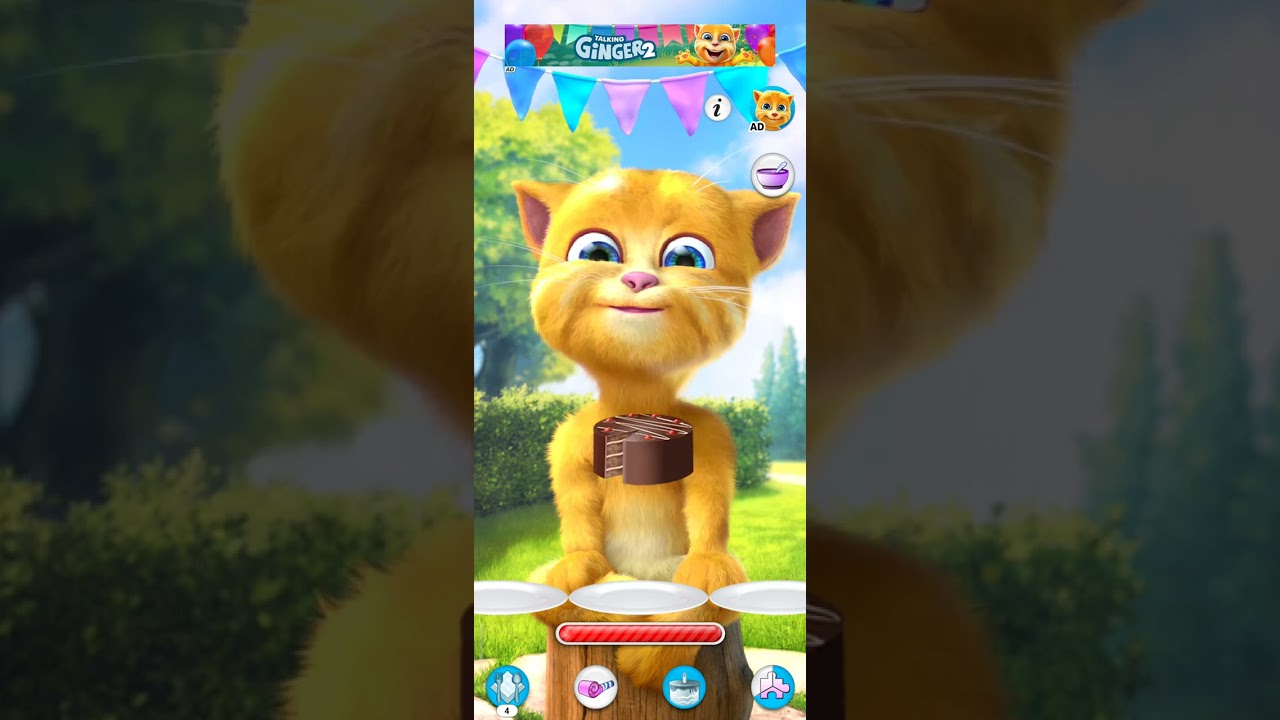 My Talking Ginger 2 eating foods 🌶🥨 games