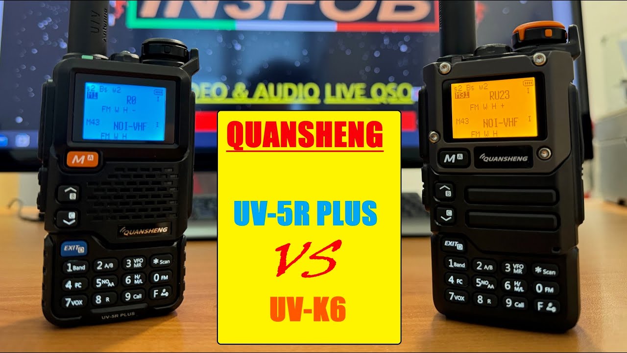 QUANSHENG UV-5R PLUS  vs  UV-K6.  (semplice comparazione)