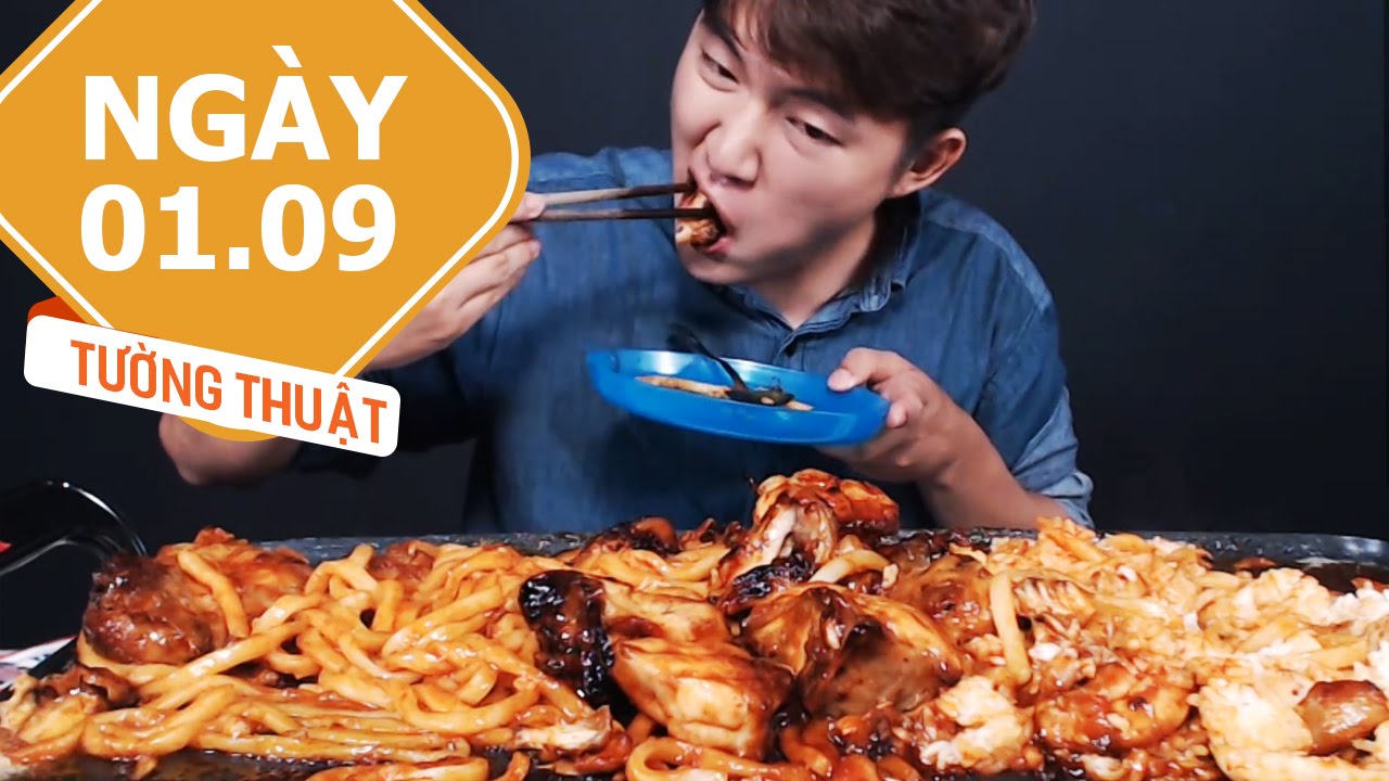 C&aacute;ch chế biến G&agrave; trộn m&igrave; Udon v&agrave; Cơm theo kiểu H&agrave;n Quốc | M&oacute;n ngon dễ l&agrave;m | 1/9/16 | Woossi stream